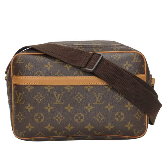 Louis Vuitton Shoulder Bag Reporter PM M45254 Monogram Nubuck Brown Crossbody