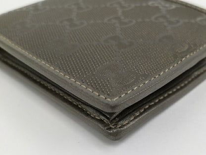 Gucci Bifold Wallet GG Imprime Metallic Khaki 224122