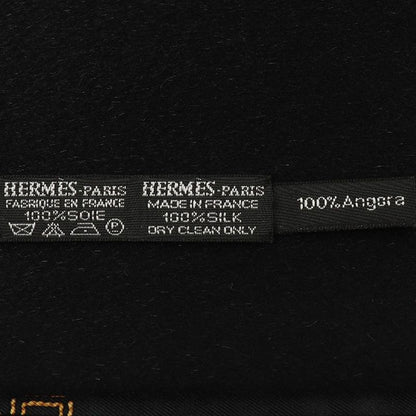 Hermes Silk And Angora Black Unisex Scarf
