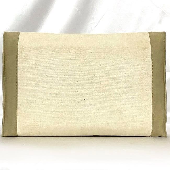 Hermes Clutch Bag Tapidocel Beige White