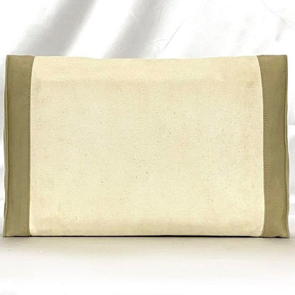 Hermes Clutch Bag Tapidocel Beige White
