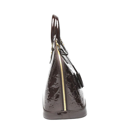 Louis Vuitton Vernis Handbag Alma PM Wine Red