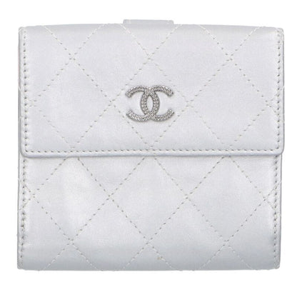 Chanel Matelasse Coco Mark W Hook Bifold Wallet Women