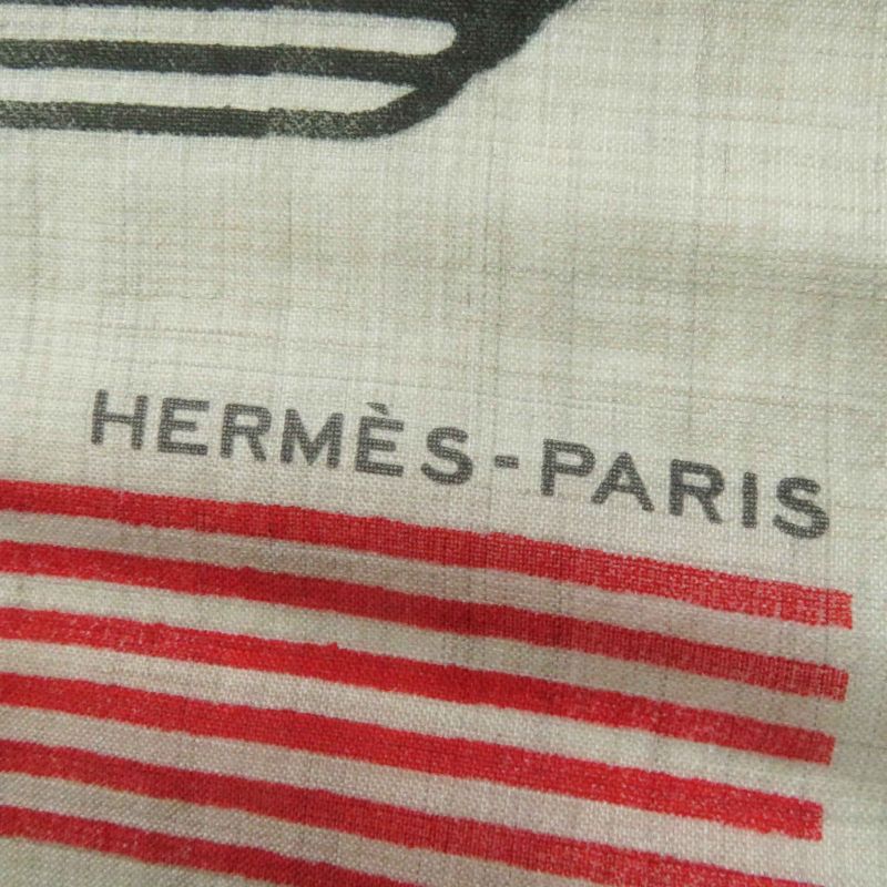 Hermes Les Rubans D'Hermes Ribbon 100% Cashmere Stole Beige Multi With Box