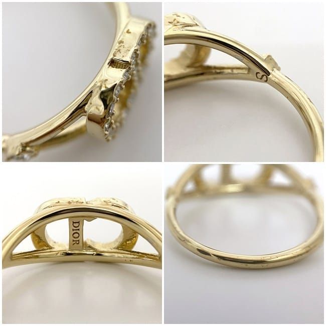 Christian Dior Logo Ring F21236 Gold Excellent Condition