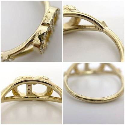 Christian Dior Logo Ring F21236 Gold Excellent Condition