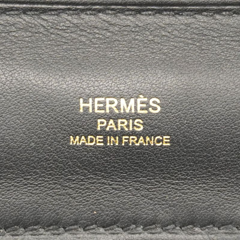 Hermes Handbag Van Cattle Mini Evercolor Swift Black Gold Hardware K Engraved