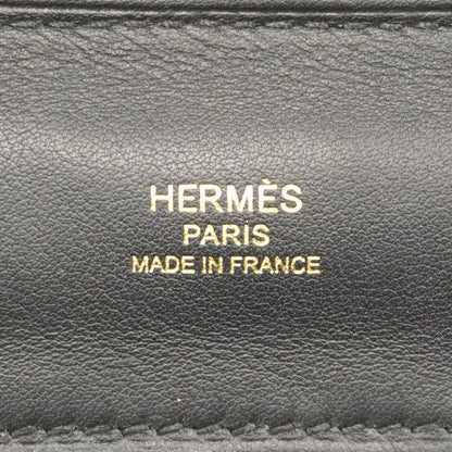 Hermes Handbag Van Cattle Mini Evercolor Swift Black Gold Hardware K Engraved