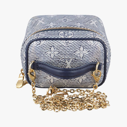 Louis Vuitton Micro Vanity Navy And Grey Monogram Jacquard Denim M82467ic Chip