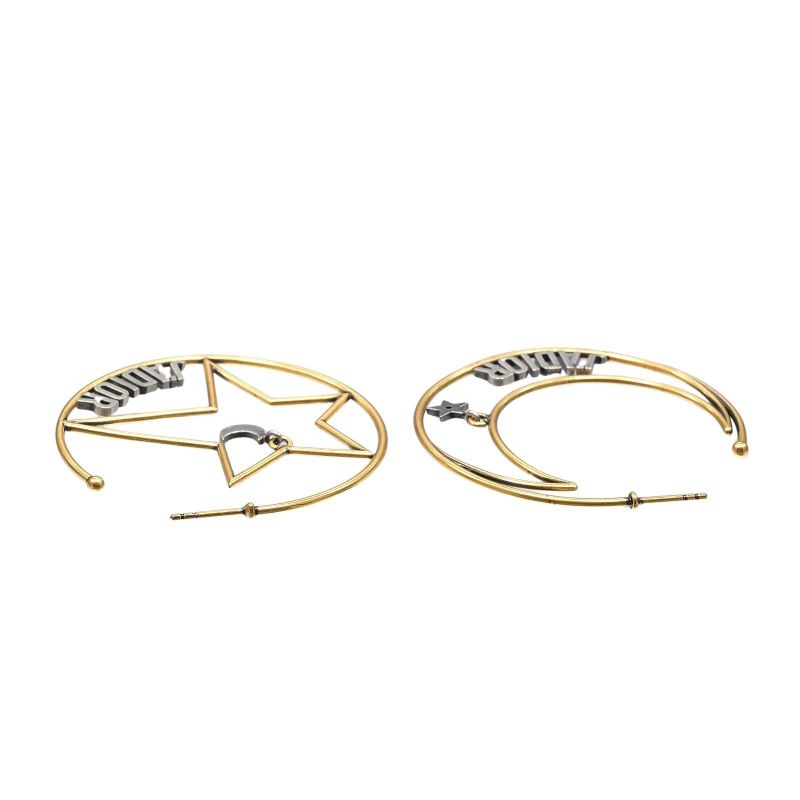 Dior Moon & Star J'adior Hoop Gold Plated Ladies 7.5g Earrings