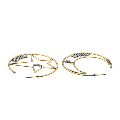 Dior Moon & Star J'adior Hoop Gold Plated Ladies 7.5g Earrings