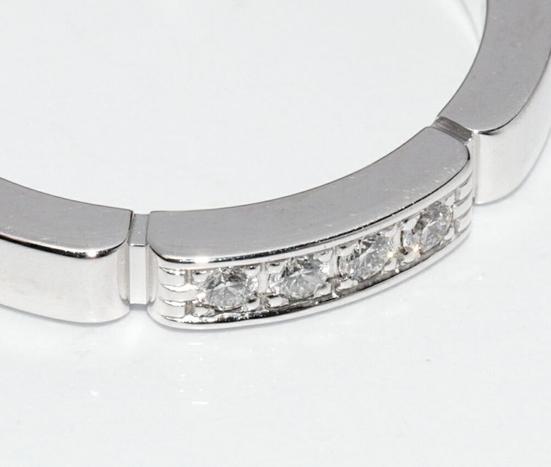 Cartier Ring 18K White Gold Diamond 4P (005ct) Mayon Panthère Wedding Ring