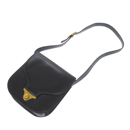 Hermes Vintage Box Calf Black Shoulder Bag Black 0816hermes