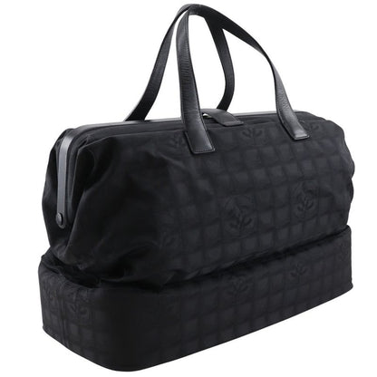 Chanel New Travel Line A15960 Nylon Canvas Black Ladies Boston Bag