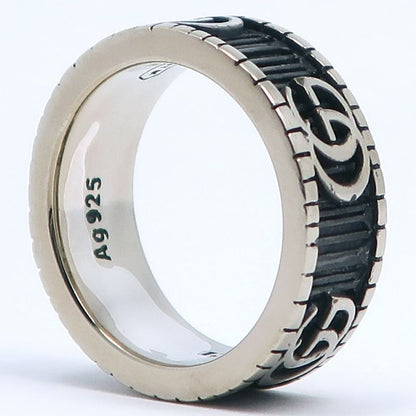 Gucci Double G Silver 925 Size 11.5 Ladies 6.2g Ring