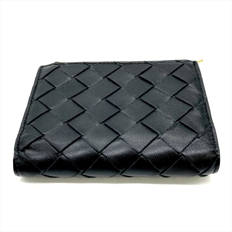 Bottega Veneta Intrecciato Bifold Wallet Leather 742330 VCPP 38425 Black