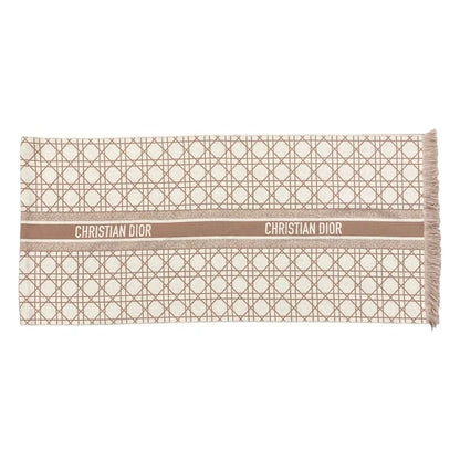 Christian Dior Scarf Canage 31can205i005 Logo Cashmere Wool Pink White Christian