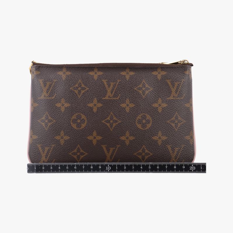 Louis Vuitton Pochette Double Zip Blooming Flower Monogram /brownish And Multi