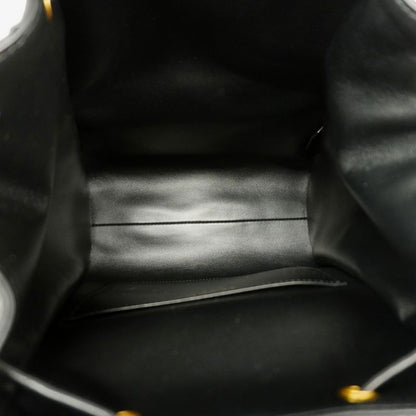 Christian Dior Backpack Daypack Canage Caro Leather Black Gold Hardware Women