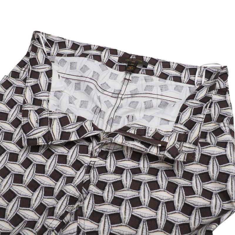 Louis Vuitton Pants Size 34 All Over Patterned Straight Stretch Cropped Pants
