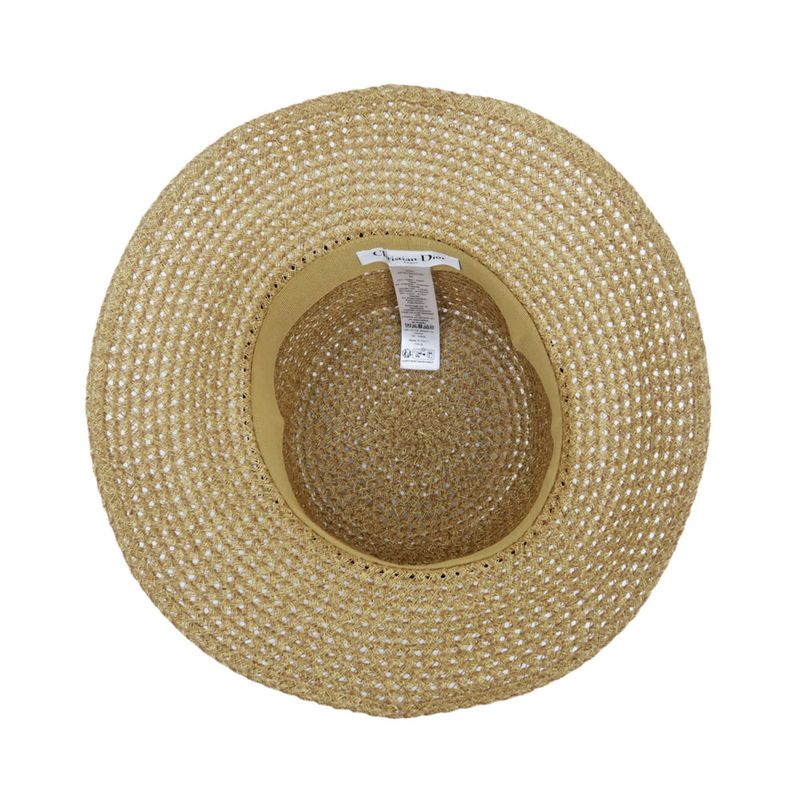 Dior D Bobby Wide Brim Hat 34dbp924g153 Beige Black Size 57 Hat
