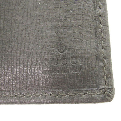Gucci Interlocking G 256348 Leather Gray Long Wallet 0803 Gucci Men's