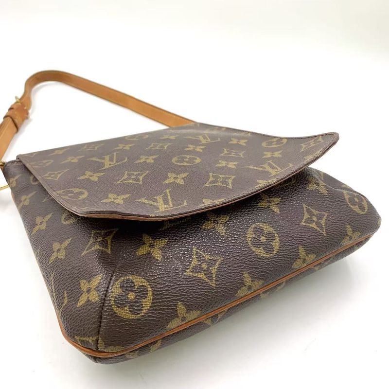 Louis Vuitton Musette Salsa Long Strap Monogram Leather × PVC Brown Shoulder