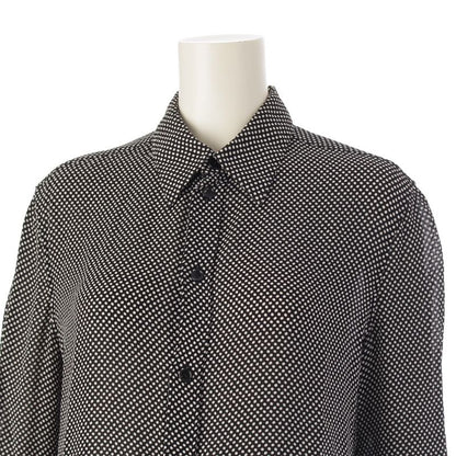 Celine Dotted Viscose Long Sleeved Shirt 20zx4178d Black