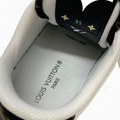 Louis Vuitton Charlie Line Monogram Sneakers Shoes Leather White Gray Black