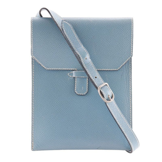 Hermes Amelie Courchevel Blue Jean Light Blue □E Ladies Shoulder Bag