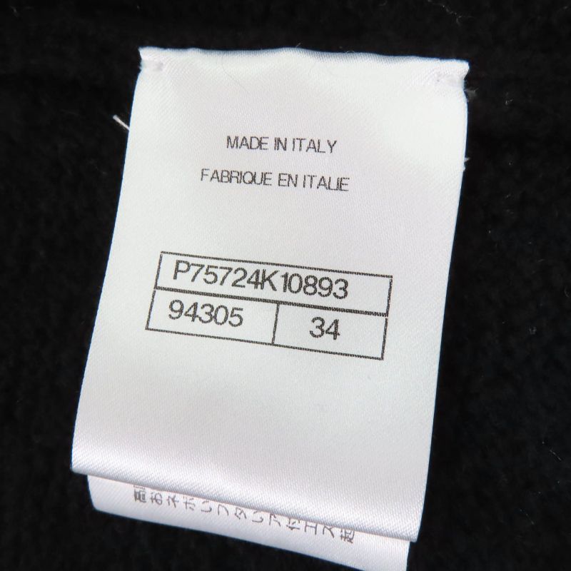 CHANEL P7524k10893 100% Cashmere Coco Mark Button Chain Design Knit Jacket