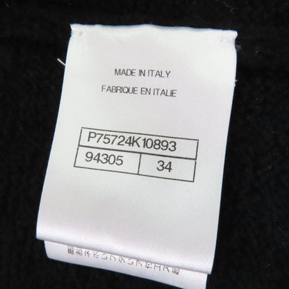 CHANEL P7524k10893 100% Cashmere Coco Mark Button Chain Design Knit Jacket