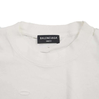 Balenciaga 21ss Logo Print Destroy Oversize T-Shirt 651795 Tkvb8 White XXS