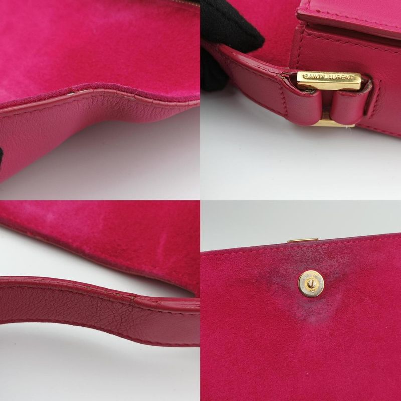 Yves Saint Laurenty Line Rose Red Leather 311214 311214527411