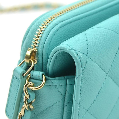 Chanel Chain Wallet Crossbody Shoulder Bag Matelasse