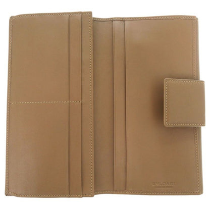 Bulgari Colore Trifold Long Wallet W Hook 33385 Long Leather Brown 1242 Bvlgari