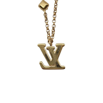 Louis Vuitton Necklace Lady LV M01845 Monogram Flower Rhinestone Strass Gold