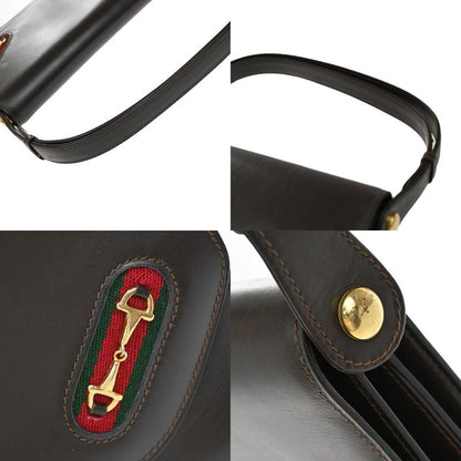 Gucci Horsebit Hand Shoulder Bag Brown 38ka946