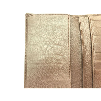 Gucci Women's Long Wallet Interlocking G W Hook Leather 231843 Beige