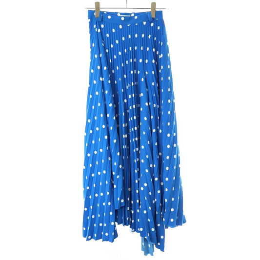 Balenciaga 21ss Pleated Dot Skirt 622280 Blue 36