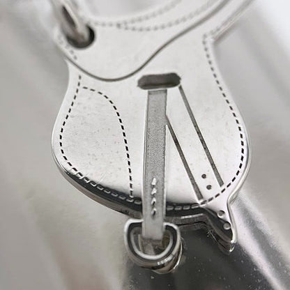 Hermes Scarf Ring Silver Saddle