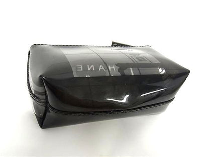 Chanel Coco Mark PVC Pouch Multi Case Small Bag Ladies Black At7379