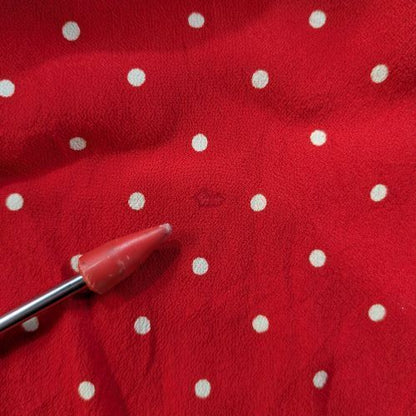 Celine | By Hedi Slimane Edith Liman Dot Print Georgette Pleated Skirt | 36 |