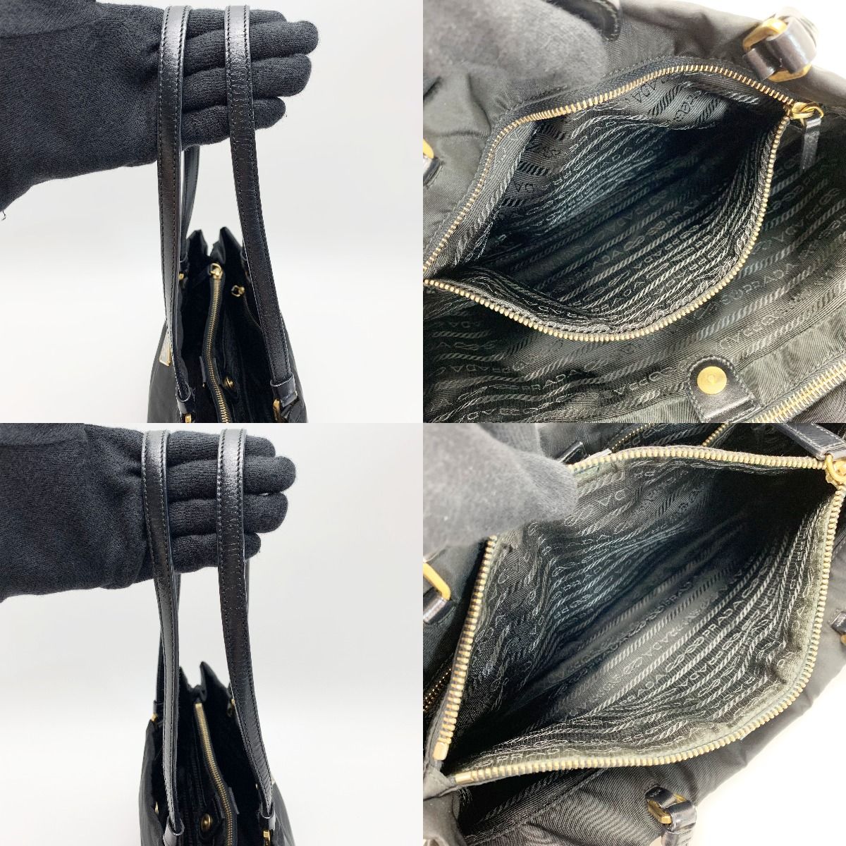 Prada B11215 Black Handbag with Bag and Authenticity Card