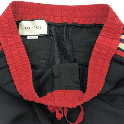 Gucci Sideline Logo Jogging Pants 522935 Z739c Black Red 44