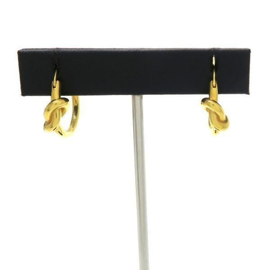 Celine Knot Small Gold Finish Brass Earrings