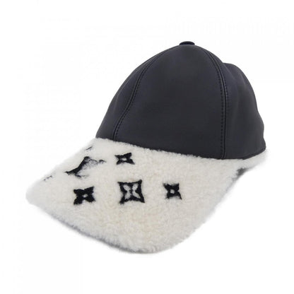 Louis Vuitton Shearling Visor Cap Black White