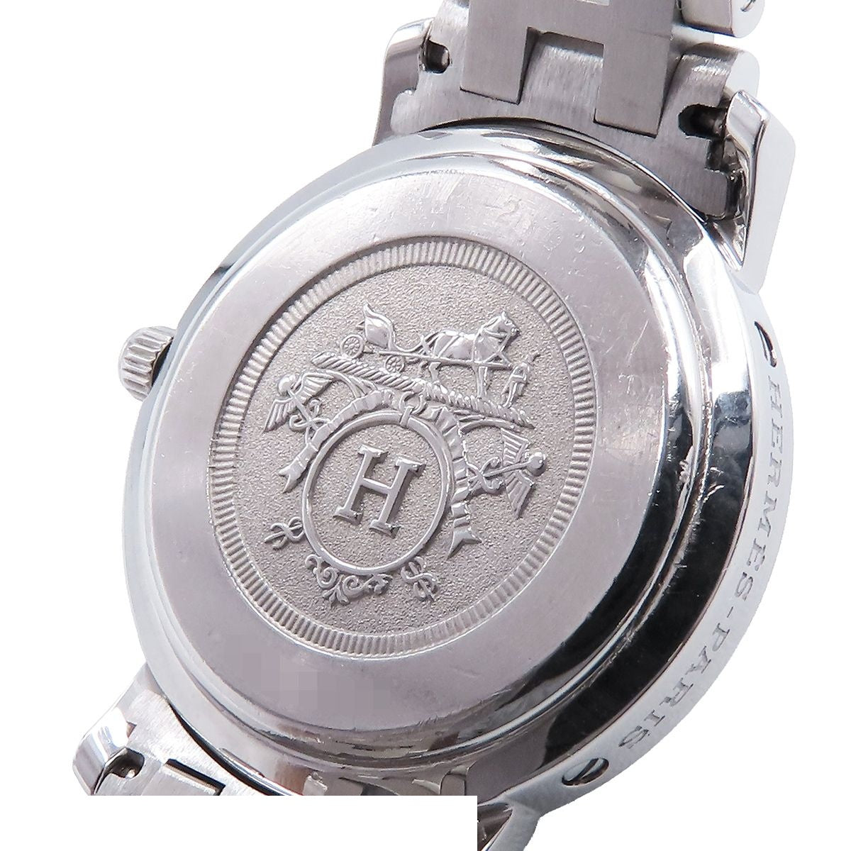 Hermes Clipper White Stainless Steel Watch Quartz — view 4