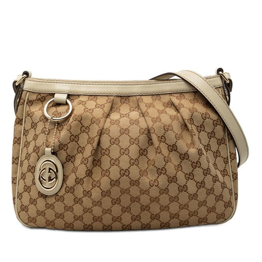 Gucci GG Canvas Ski Beige Leather