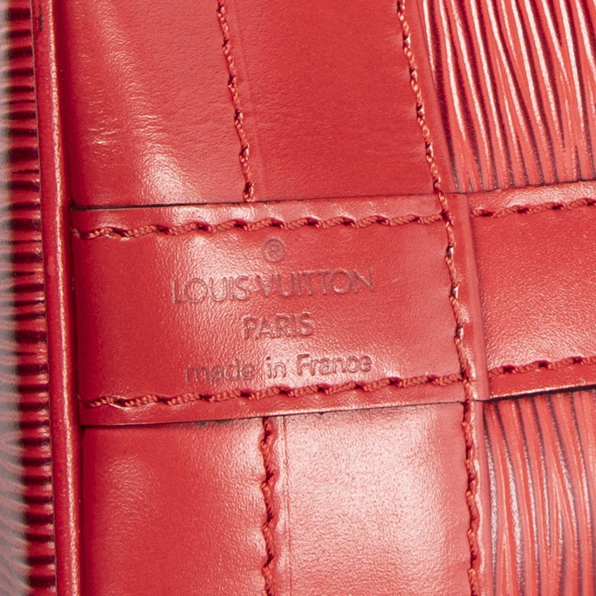 Louis Vuitton Noe Red Epi Handbag — view 10